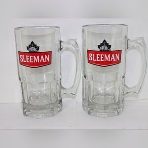 Sleeman Clear Glass Beer Mugs - Set of 2